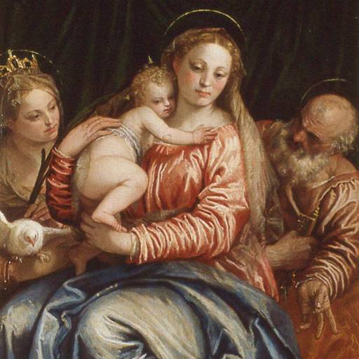 Madonna con il Bambino, una santa martire e Pietro